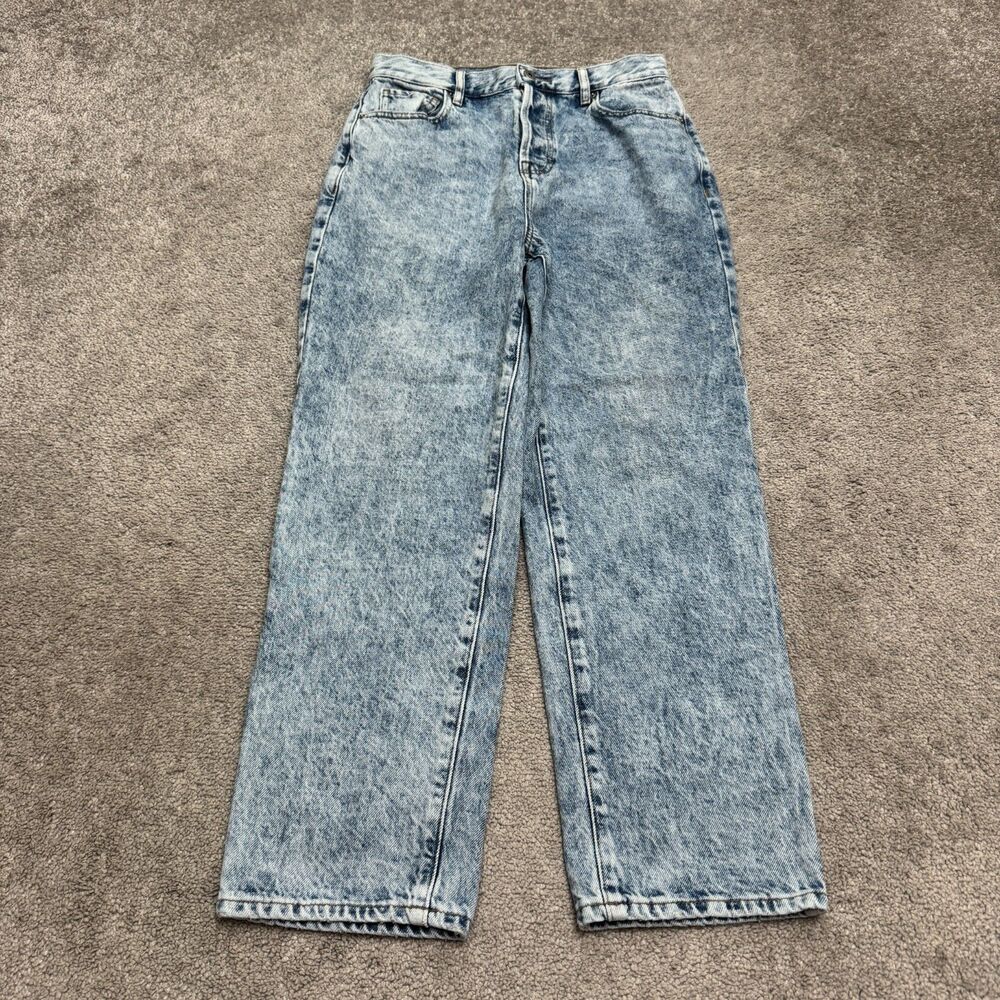 Playboy By PacSun Acid Wash Mom Jeans Women 27 High Rise Button Fly Straight Leg